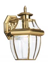 Generation Lighting - Seagull US 8038-02 - Lancaster traditional 1-light outdoor exterior medium wall lantern sconce in polished brass gold fin