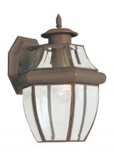 Generation Lighting - Seagull US 8038-71 - Lancaster traditional 1-light outdoor exterior medium wall lantern sconce in antique bronze finish w