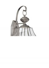 Generation Lighting - Seagull US 8039EN-965 - Lancaster traditional 2-light LED outdoor exterior wall lantern sconce in antique brushed nickel sil