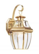 Generation Lighting - Seagull US 8067-02 - Lancaster traditional 1-light outdoor exterior large wall lantern sconce in polished brass gold fini