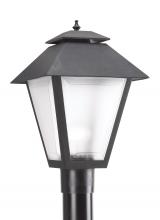 Generation Lighting - Seagull US 82065-12 - Polycarbonate Outdoor traditional 1-light outdoor exterior large post lantern in black finish with f