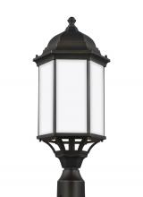 Generation Lighting - Seagull US 8238751-71 - Sevier traditional 1-light outdoor exterior large post lantern in antique bronze finish with satin e