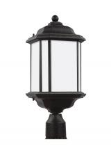 Generation Lighting - Seagull US 82529EN3-746 - Kent traditional 1-light LED outdoor exterior post lantern in oxford bronze finish with satin etched