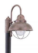 Generation Lighting - Seagull US 8269EN3-44 - Sebring transitional 1-light LED outdoor exterior post lantern in weathered copper finish with clear