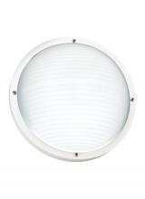 Generation Lighting - Seagull US 83057-15 - Bayside traditional 1-light outdoor exterior wall or ceiling mount in white finish with frosted whit