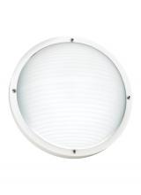 Generation Lighting - Seagull US 83057-15 - Bayside traditional 1-light outdoor exterior wall or ceiling mount in white finish with frosted whit