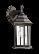 Generation Lighting - Seagull US 8338701-71 - Sevier traditional 1-light outdoor exterior small downlight outdoor wall lantern sconce in antique b