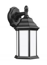 Generation Lighting - Seagull US 8338751-12 - Sevier traditional 1-light outdoor exterior small downlight outdoor wall lantern sconce in black fin