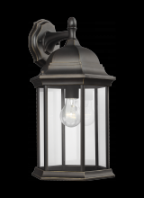 Generation Lighting - Seagull US 8438701-71 - Sevier traditional 1-light outdoor exterior large downlight outdoor wall lantern sconce in antique b
