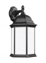 Generation Lighting - Seagull US 8438751EN3-12 - Sevier traditional 1-light LED outdoor exterior large downlight outdoor wall lantern sconce in black