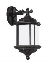 Generation Lighting - Seagull US 84530EN3-746 - Kent traditional 1-light LED outdoor exterior medium wall lantern sconce in oxford bronze finish wit