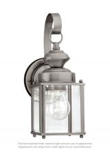 Generation Lighting - Seagull US 8456-965 - Jamestowne transitional 1-light small outdoor exterior wall lantern in antique brushed nickel silver