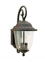 Generation Lighting - Seagull US 8460-46 - Trafalgar traditional 2-light outdoor exterior large wall lantern sconce in oxidized bronze finish w