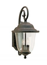 Generation Lighting - Seagull US 8460EN-46 - Trafalgar traditional 2-light LED outdoor exterior large wall lantern sconce in oxidized bronze fini