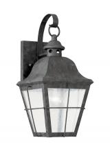 Generation Lighting - Seagull US 8462-46 - Chatham traditional 1-light outdoor exterior wall lantern sconce in oxidized bronze finish with clea
