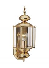 Generation Lighting - Seagull US 8510-02 - Classico traditional 1-light outdoor exterior large wall lantern sconce in polished brass gold finis
