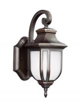 Generation Lighting - Seagull US 8536301-71 - Childress traditional 1-light outdoor exterior small wall lantern sconce in antique bronze finish wi