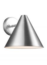 Generation Lighting - Seagull US 8538501EN3-04 - Crittenden mid century modern 1-light LED outdoor exterior Dark Sky compliant medium wall lantern sc