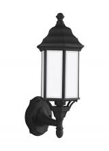 Generation Lighting - Seagull US 8538751EN3-12 - Sevier traditional 1-light LED outdoor exterior small uplight outdoor wall lantern sconce in black f
