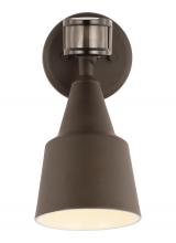 Generation Lighting - Seagull US 8560701PMEN3-71 - Flood Light traditional 1-light LED outdoor exterior flood with photo and motion sensor in antique b