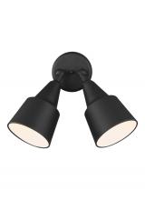 Generation Lighting - Seagull US 8560702-12 - Flood Light traditional 2-light outdoor exterior large adjustable swivel flood light in black finish