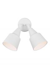 Generation Lighting - Seagull US 8560702-15 - Flood Light traditional 2-light outdoor exterior large adjustable swivel flood light in white finish