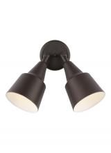 Generation Lighting - Seagull US 8560702-71 - Flood Light traditional 2-light outdoor exterior adjustable swivel flood light in antique bronze fin