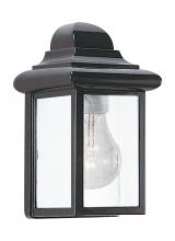 Generation Lighting - Seagull US 8588-12 - Mullberry Hill traditional 1-light outdoor exterior wall lantern sconce in black finish with clear b