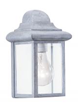 Generation Lighting - Seagull US 8588-155 - Mullberry Hill traditional 1-light outdoor exterior wall lantern sconce in pewter finish with clear