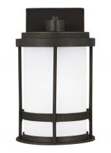 Generation Lighting - Seagull US 8590901DEN3-71 - Wilburn modern 1-light LED outdoor exterior Dark Sky compliant small wall lantern sconce in antique