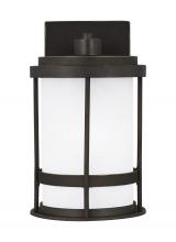 Generation Lighting - Seagull US 8590901EN3-71 - Wilburn modern 1-light LED outdoor exterior small wall lantern sconce in antique bronze finish with