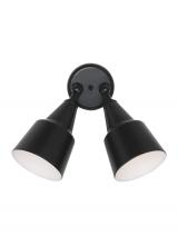 Generation Lighting - Seagull US 8607-12 - Flood Light traditional 2-light outdoor exterior medium adjustable swivel flood light in black finis