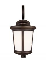 Generation Lighting - Seagull US 8619301-71 - Eddington modern 1-light outdoor exterior medium wall lantern sconce in antique bronze finish with c