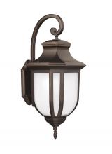 Generation Lighting - Seagull US 8636301-71 - Childress traditional 1-light outdoor exterior medium wall lantern sconce in antique bronze finish w