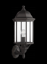 Generation Lighting - Seagull US 8638701-71 - Sevier traditional 1-light outdoor exterior large uplight outdoor wall lantern sconce in antique bro
