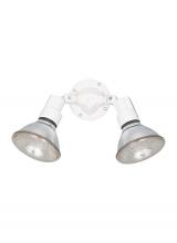 Generation Lighting - Seagull US 8642-15 - Flood Light traditional 2-light outdoor exterior adjustable swivel flood light in white finish
