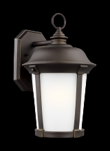 Generation Lighting - Seagull US 8750701EN3-71 - Calder traditional 1-light LED outdoor exterior large wall lantern sconce in antique bronze finish w