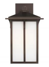 Generation Lighting - Seagull US 8752701EN3-71 - Tomek modern 1-light LED outdoor exterior large wall lantern sconce in antique bronze finish with et