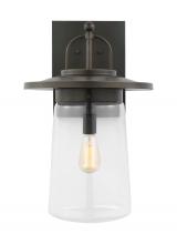 Generation Lighting - Seagull US 8808901EN7-71 - Tybee casual 1-light LED outdoor exterior extra large wall lantern sconce in antique bronze finish w