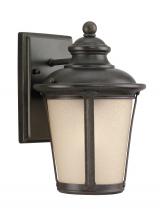 Generation Lighting - Seagull US 88240EN3-780 - Cape May traditional 1-light LED outdoor exterior small wall lantern sconce in burled iron grey fini