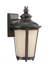 Generation Lighting - Seagull US 88241-780 - Cape May traditional 1-light outdoor exterior medium wall lantern sconce in burled iron grey finish