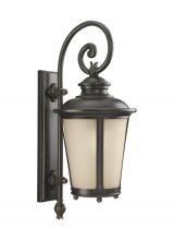 Generation Lighting - Seagull US 88242-780 - Cape May traditional 1-light outdoor exterior large wall lantern sconce in burled iron grey finish w