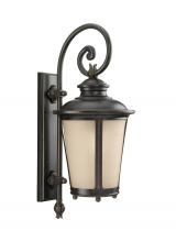 Generation Lighting - Seagull US 88242EN3-780 - Cape May traditional 1-light LED outdoor exterior large wall lantern sconce in burled iron grey fini