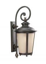 Generation Lighting - Seagull US 88243EN3-780 - Cape May traditional 1-light LED outdoor exterior extra large wall lantern sconce in burled iron gre