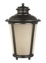 Generation Lighting - Seagull US 88244-780 - Cape May traditional 1-light outdoor exterior extra large wall lantern sconce in burled iron grey fi