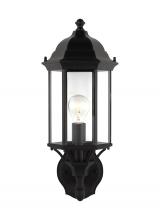 Generation Lighting - Seagull US 8838701-12 - Sevier traditional 1-light outdoor exterior medium uplight outdoor wall lantern sconce in black fini