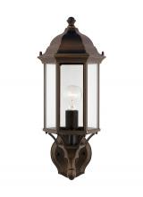 Generation Lighting - Seagull US 8838701-71 - Sevier traditional 1-light outdoor exterior medium uplight outdoor wall lantern sconce in antique br