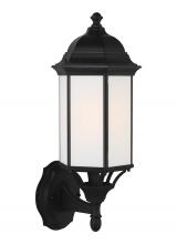 Generation Lighting - Seagull US 8838751EN3-12 - Sevier traditional 1-light LED outdoor exterior medium uplight outdoor wall lantern sconce in black