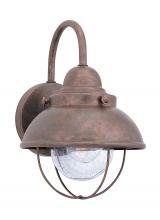 Generation Lighting - Seagull US 8870-44 - Sebring transitional 1-light outdoor exterior small wall lantern sconce in weathered copper finish w