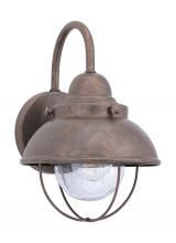 Generation Lighting - Seagull US 8870EN3-44 - Sebring transitional 1-light LED outdoor exterior small wall lantern sconce in weathered copper fini